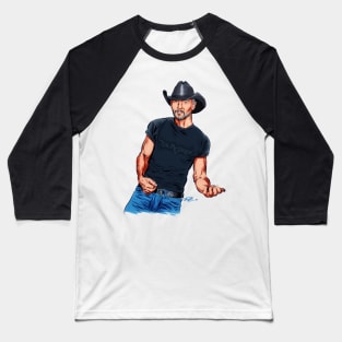 Tim McGraw - An illustration by Paul Cemmick Baseball T-Shirt